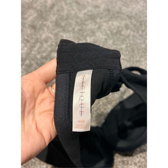 Cacique lightly lined full coverage black bra size 44D. C32-10 - Picture 3 of 4